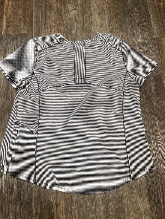 Duluth Trading Co Navy and White Striped Short Sleeve Tee - Picture 3 of 4